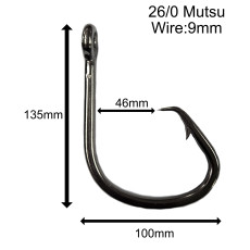 Fujiyama Mutsu Style Forged High Carbon Black Circle Hooks 1/0-26/0 (Priced  Per Box) - Fishing International Supplies & Hardware
